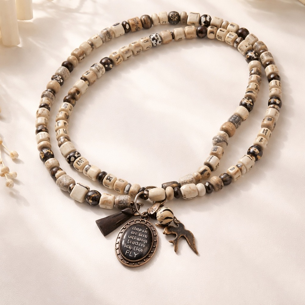 Plunder Teachers alphabet lanyard necklace designed to hold school IDs or keys